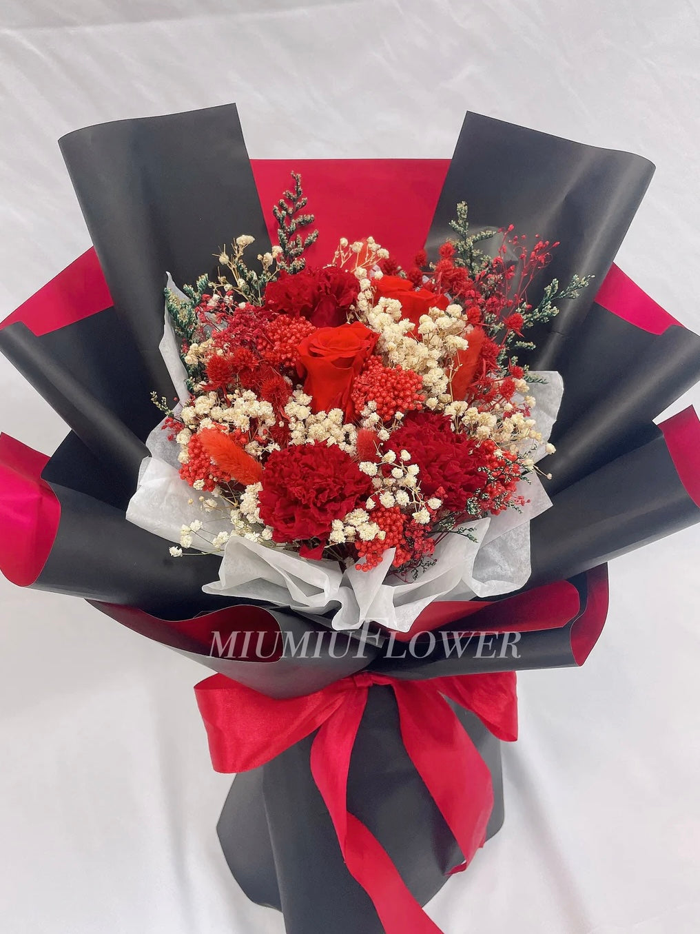 康乃馨玫瑰永生花花束